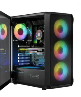 Logic Concept Comuter case PORTOS ARGB MIDI USB 3.0 черен