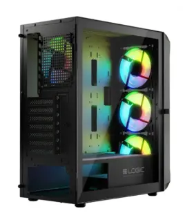 Logic Concept Comuter case PORTOS ARGB MIDI USB 3.0 черен