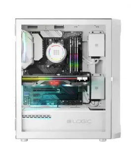 Logic Concept Компютър cases PORTOS ARGB MIDI бял