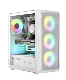 Logic Concept Компютър cases PORTOS ARGB MIDI бял