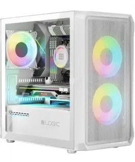 Logic Concept Компютър case PORTOS ARGB Mini бял
