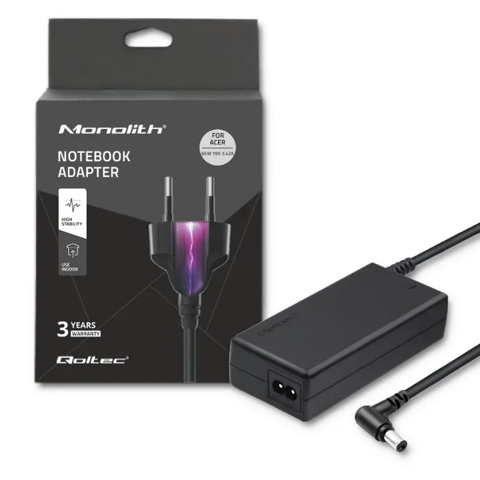Qoltec Power адаптер dedicated to Acer 65W | 19V | 3.42A | 5.5 * 2.5