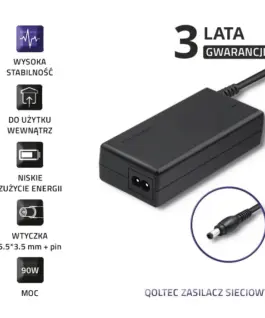 Qoltec Power адаптер for Samsung 90W | 19V | 4.74A | 5.5 * 3.5 + pin