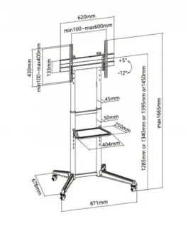 Digitus TV presentation cart DA-90447
