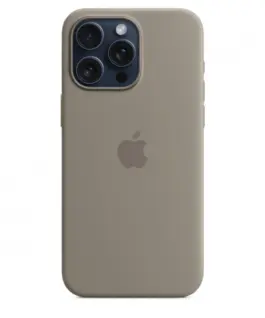 Alternative view of Apple Silicone case with MagSafe for iPhone 15 Pro Max - clay
