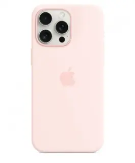 Apple Silicone case with MagSafe for iPhone 15 Pro Max – light розов