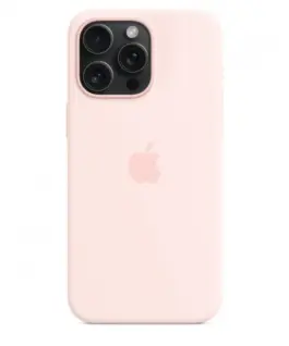 Apple Silicone case with MagSafe for iPhone 15 Pro Max – light розов