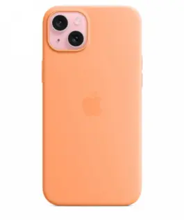 Alternative view of Apple Silicone case with MagSafe for iPhone 15 Plus - оранжев sorbet