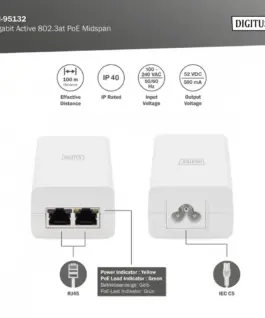 Digitus PoE+ Injector 802.3at DN-95132