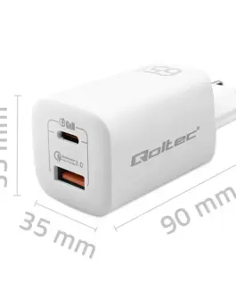 Alternative view of Qoltec GaN ULTRA 65W зарядно 5V 20V, 2.25A 3.25A