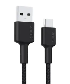 Alternative view of AUKEY AUKEY CB-CD30 Nylon cab le USB C - USB A 0.9m 3