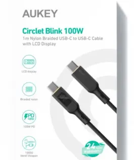AUKEY AUKEY CB-MCC102 Nylon C able USB C – USB C 1.8m