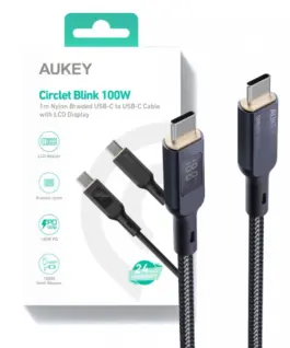 AUKEY AUKEY CB-MCC102 Nylon C able USB C - USB C 1.8m