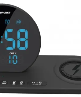 Blaupunkt FM PLL clock radio/ALARM/USB/CR85BK CHARGE/Wireless charging/Indoor/outdoor