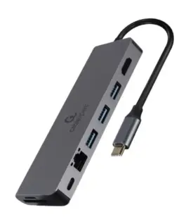 Gembird USB-C Hub for HDMI 1xUSB-C GbE 2xUSB-A Card PD