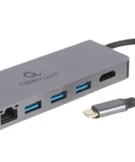 Gembird USB-C Hub for HDMI 1xUSB-C GbE 2xUSB-A Card PD