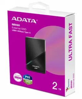 Alternative view of Adata външен SSD SE920 2TB USB4C 3800/3700 MB/s черен