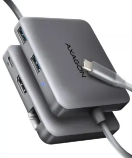 AXAGON HMC-5HL 2xUSB-A 4K HDMI GLAN PD100W USB-C 15cm