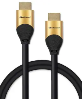 Alternative view of Qoltec HDMI v2.1 кабел UHS 8K 60Hz 30AWG GOLD 1m