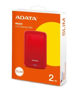 Adata HDD DashDrive HV300 2TB 2.5 USB3.1 червен