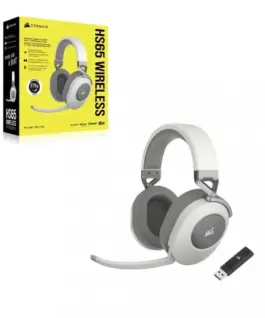 Alternative view of Corsair Wireless headset HS65 V2 бял