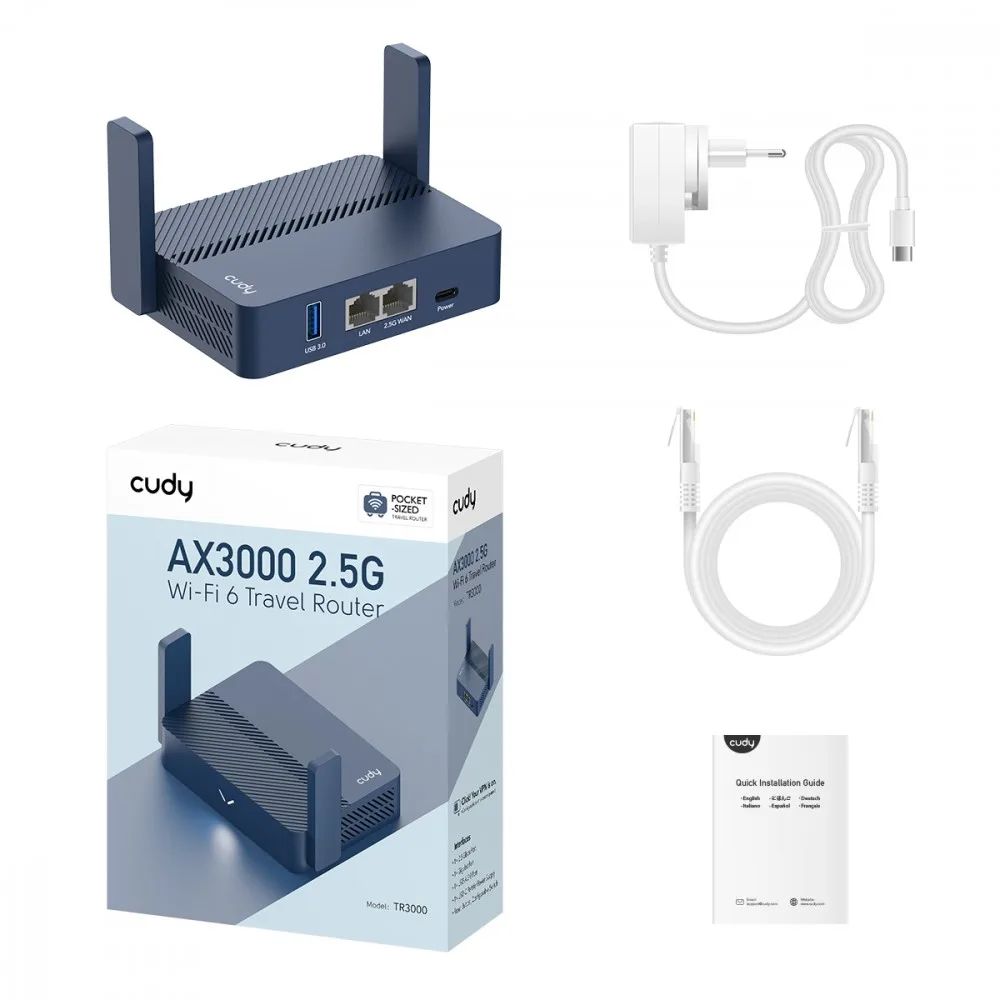 Cudy Router TR3000 VPN Travel AX3000 - Image 3