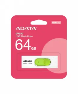 Adata Pendrive UV320 64GB USB3.2 бял-зелен