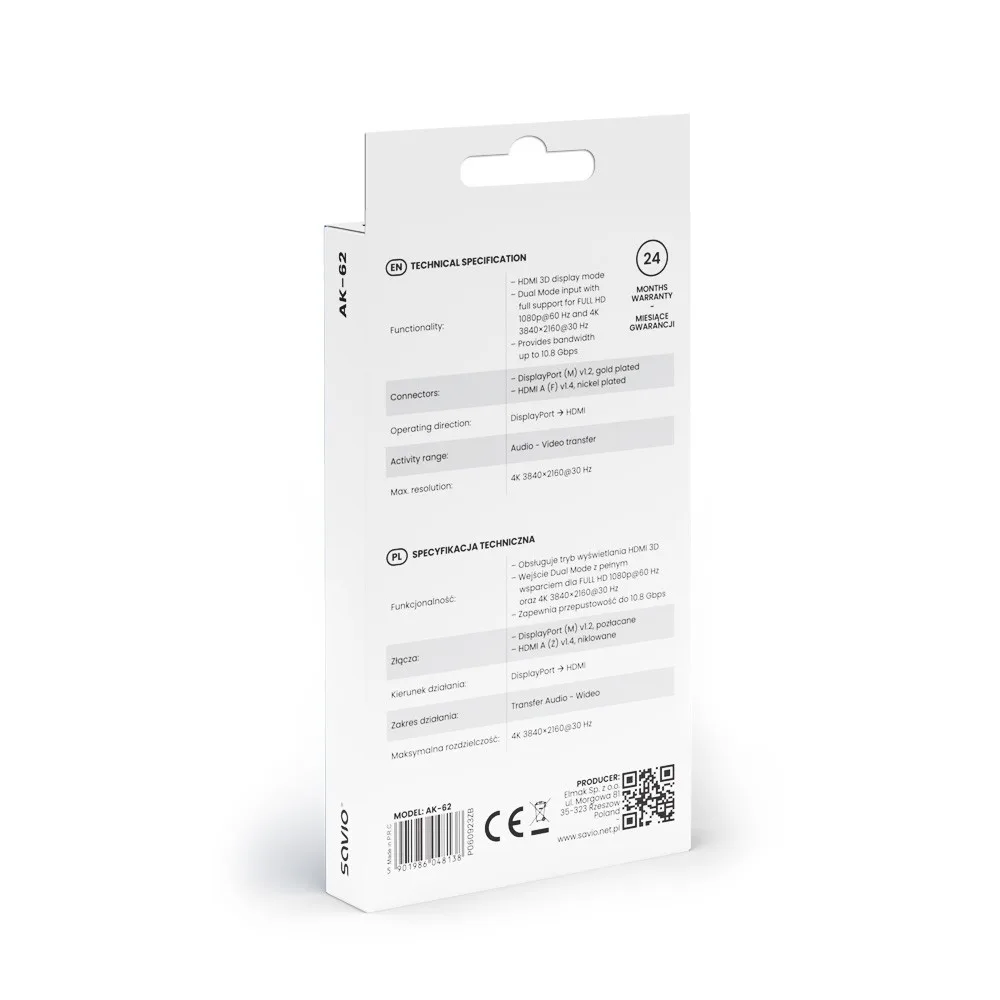 Savio DP-HDMI адаптер AK-62 SAVIO - Image 5