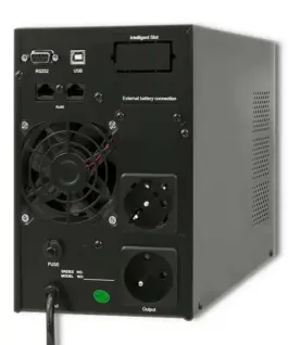 Alternative view of Qoltec UPS On-line Pure Sine Wave 1kVA 800W LCD USB