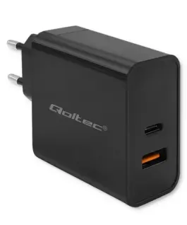 Qoltec Super Quick PD зарядно 1xUSB C 1xUSB 65W
