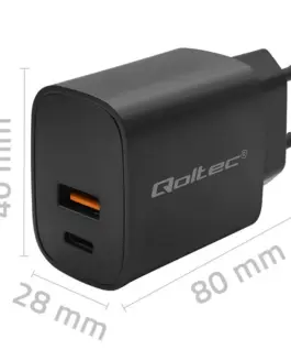 Qoltec GaN POWER PRO зарядно 1xUSB C