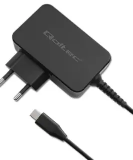 Qoltec GaN POWER PRO зарядно 1xUSB C 45W 5-20V