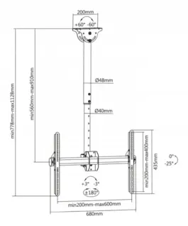 Digitus Monitor/TV Ceiling Mount DA-90421