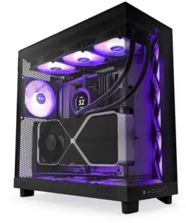 NZXT кутия за компютър H6 Flow RGB with window черен