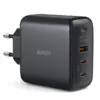 AUKEY AUKEY PA-B6T черен Omni a II GaN мрежово зарядно 3xUSB (2xUSB C+ 1xUSB A) 65W QC