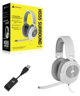 Corsair HS55 Surround Headset бял