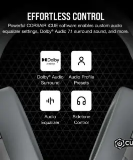 Corsair HS55 Surround Headset бял