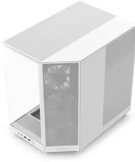 NZXT кутия за компютър H6 Flow RGB with window бял