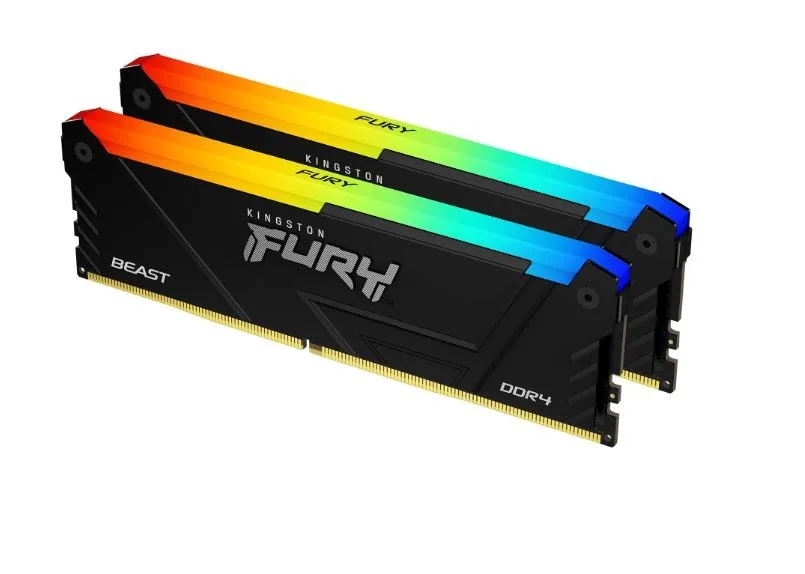 Kingston памет DDR4 Fury Beast RGB 16GB(2* 8GB)/3200 CL16