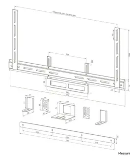 Alternative view of Neomounts AV2-500BL holder POLY 43-110 200x200-800x600 10KG