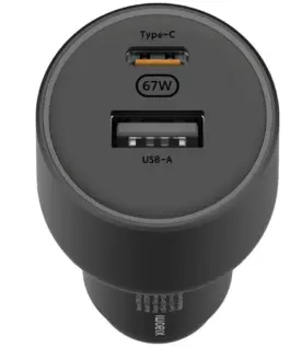 Alternative view of XIAOMI Xiaomi 67W зарядно за кола USB-C USB-A