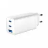 Gembird Power Delivery зарядно 1xA 2xC GaN 65W бял