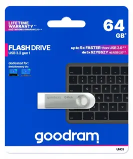 GOODRAM Pendrive UNO3 64GB USB 3.2 Gen1 silver