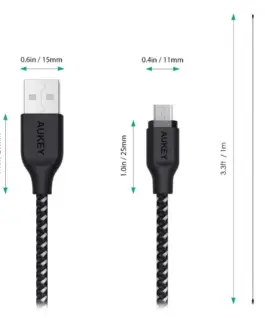 AUKEY AUKEY CB-AM2 Nylon Quic k Charge micro USB-USB
