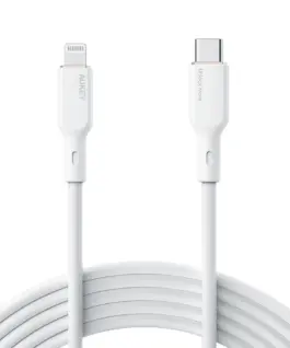 AUKEY AUKEY CB-SCL2 бял sil con Lightning-USB C Cab