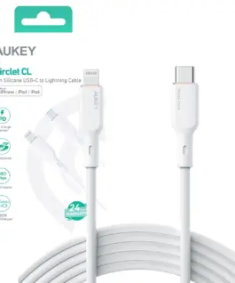 AUKEY AUKEY CB-SCL2 бял sil con Lightning-USB C Cab