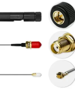 Alternative view of Qoltec WiFi antenna 2.4 2.5GHz 5.1 5.8GHz,5dBi,indoor