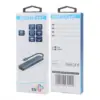 TB адаптер HUB USB C 6in1 - HDMI USBx3 PD RJ-45