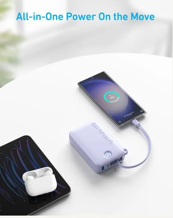 Anker външна батерия 335 20000 mAh 22.5W with USB-C кабел - Image 4