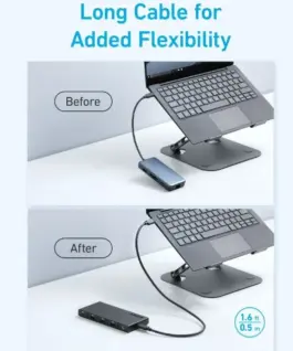 Alternative view of Anker 364 USB-C Dual Display 10-in-1 2x4K HDMI Eth черен Hub